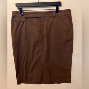 Lauren Ralph Lauren Brown Pencil Skirt, size 14. NWT